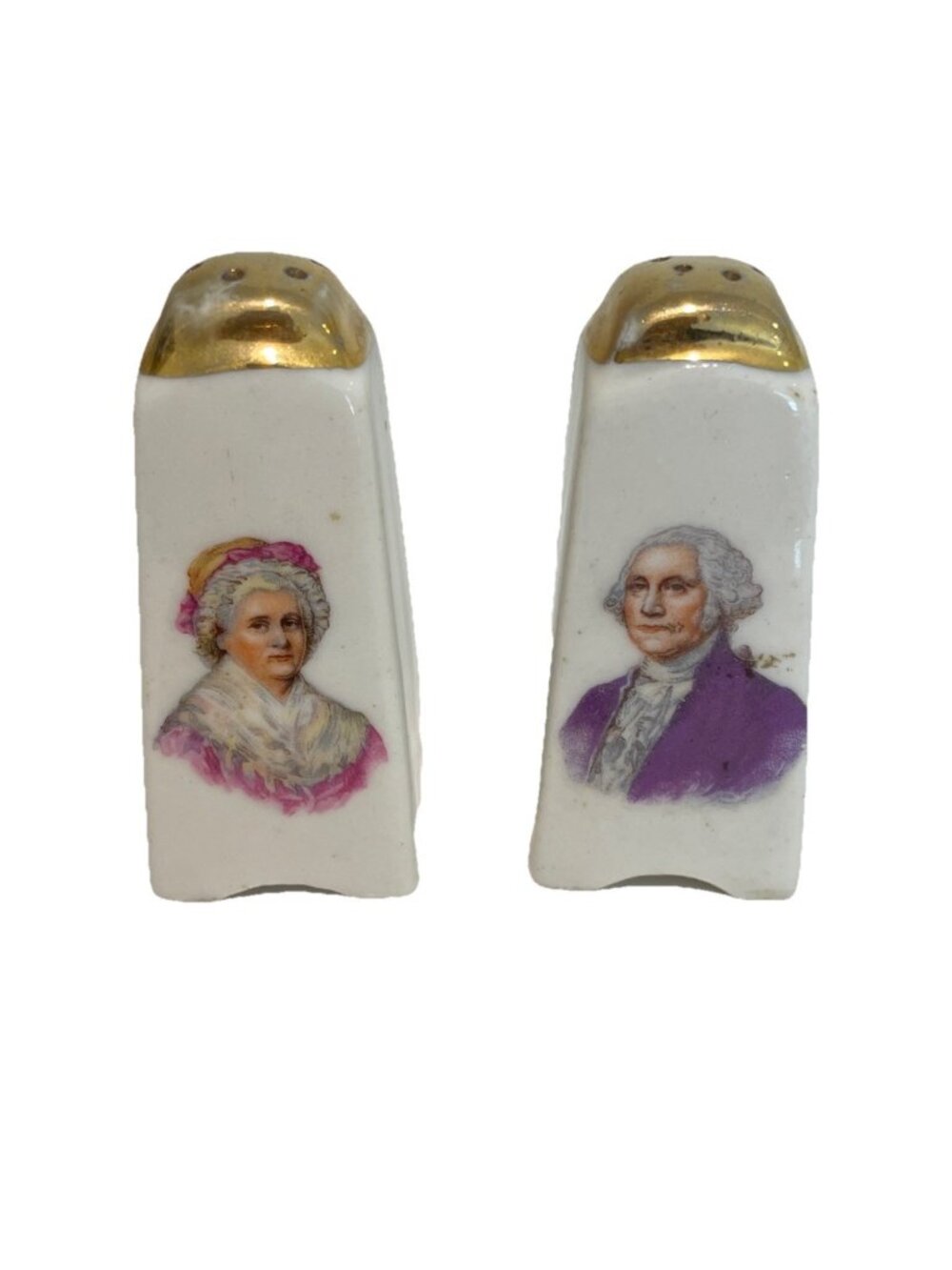 VTG Salt & Pepper Shakers George & Martha Washington President 250th Anniversary